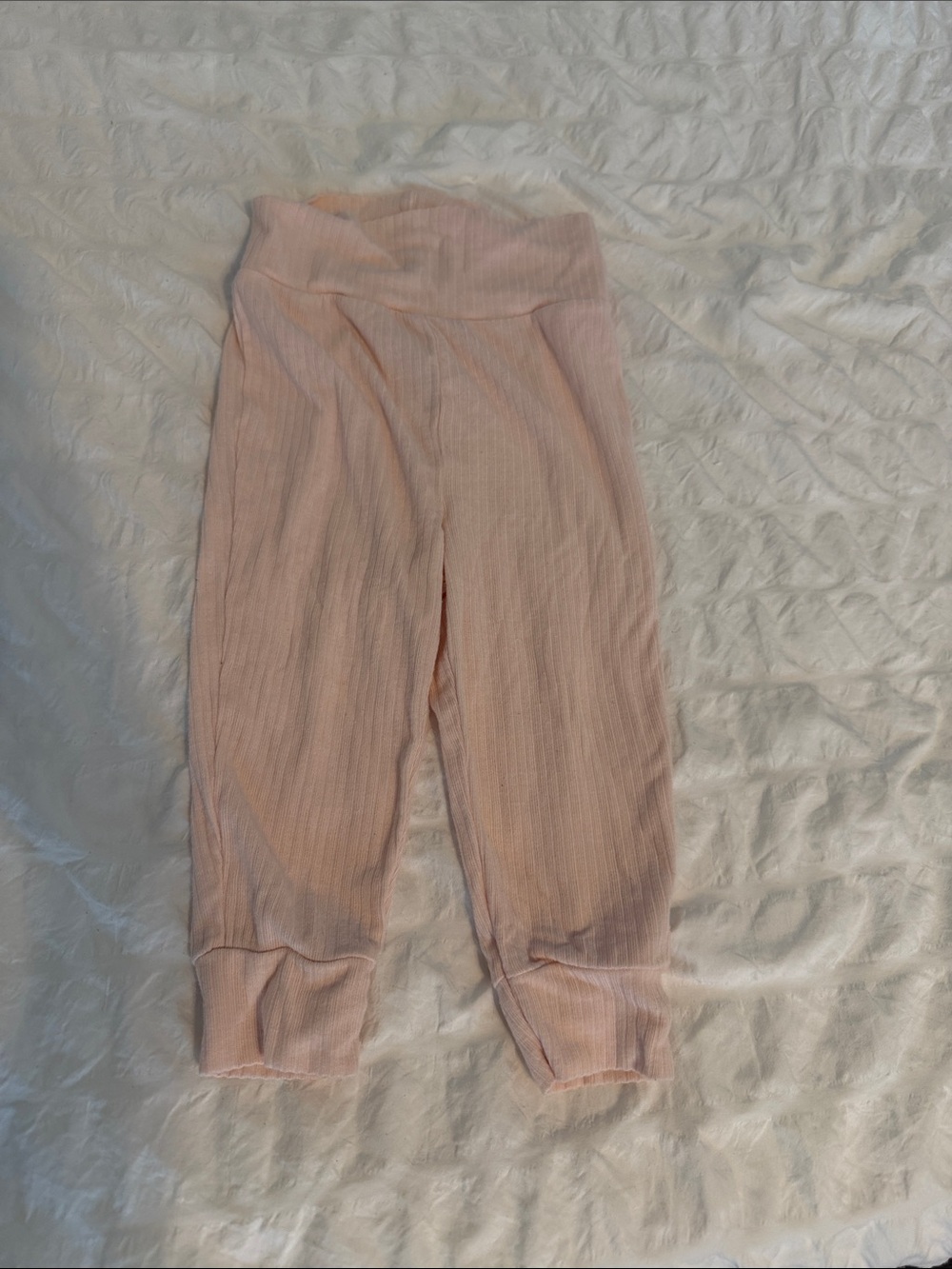 Carter's Purely Soft Pale Pink Ribbed Baby Pants